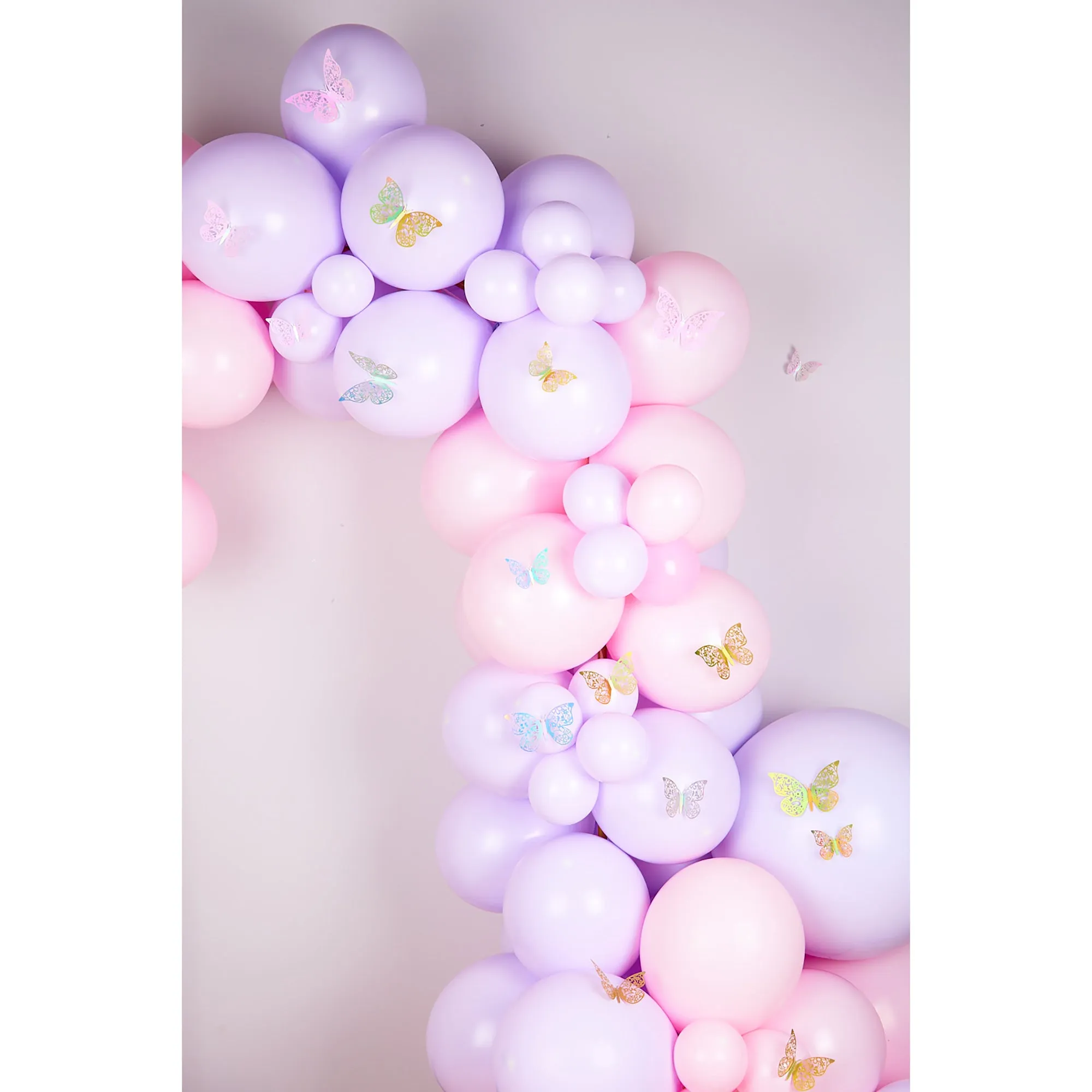 Light Pink 3D Butterfly Decorations, 12 Count
