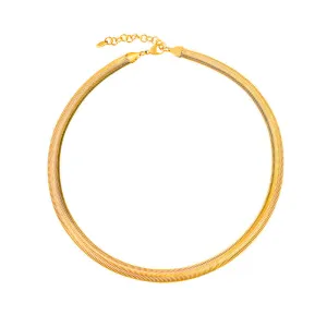 Luxurious European Style Titanium Steel Snake Bone Chain Necklace