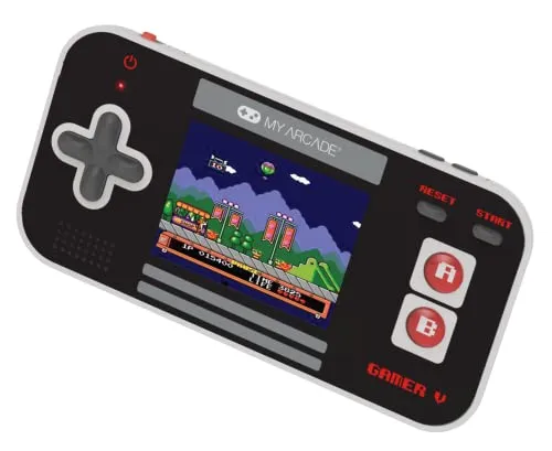 My Arcade Gamer V Classic-Red: Portable Gaming System with 220 Games, 2.5" Color Display, Pocket Size (DGUN-3911),Black
