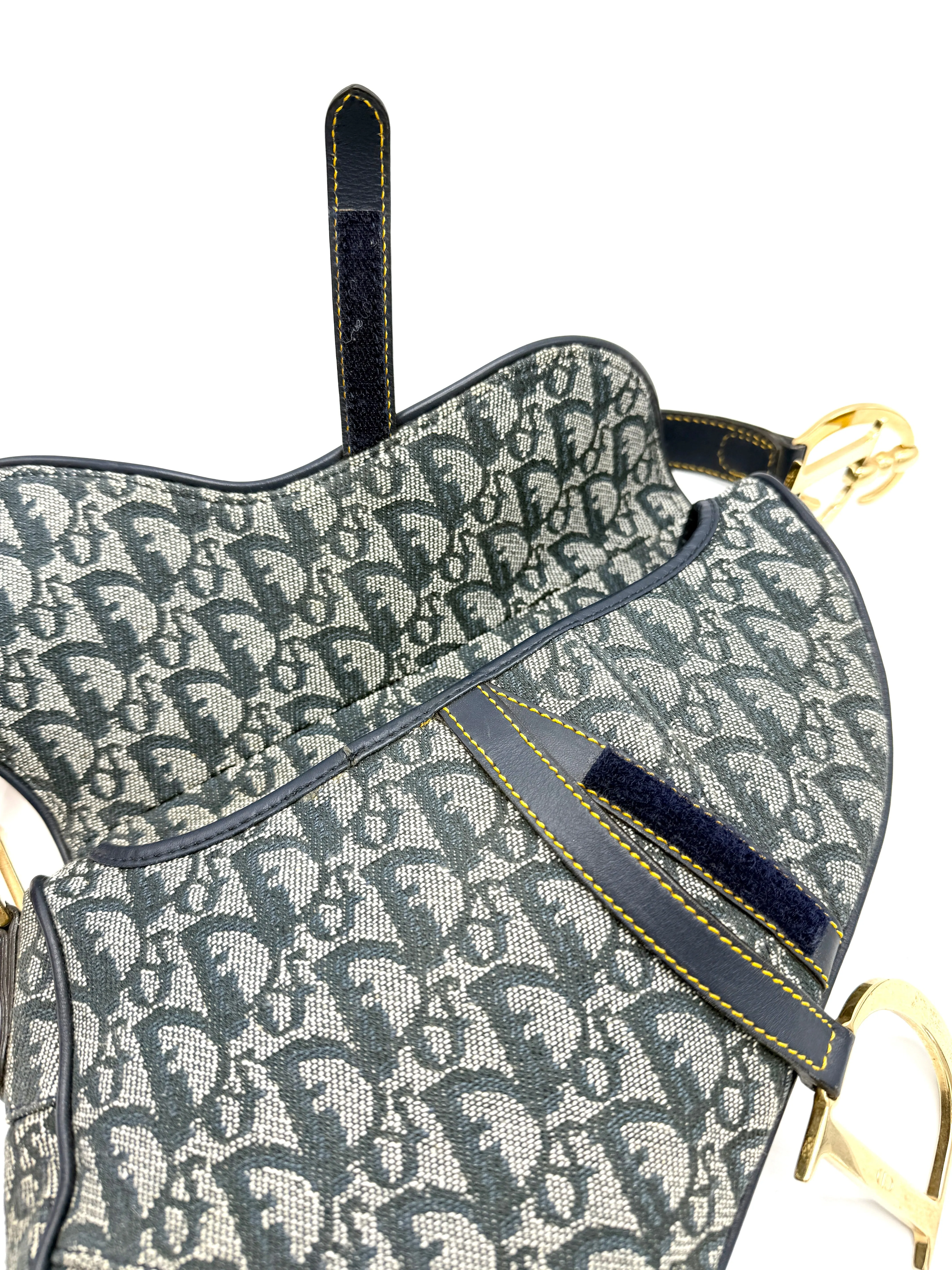 Navy Blue Trotter GHW Medium Saddle Bag