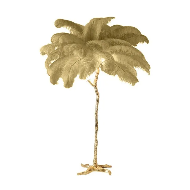 Ostrich Feather Floor Lamp: Graceful Lighting Fixture