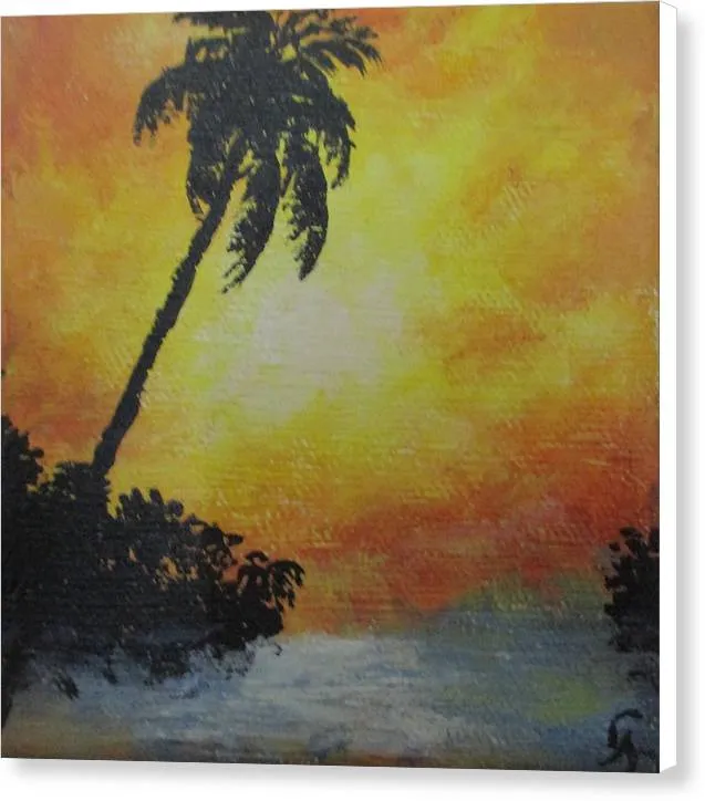 Palm Sunset - Canvas Print
