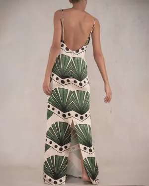 Palm tree fashion print Maxi dress
