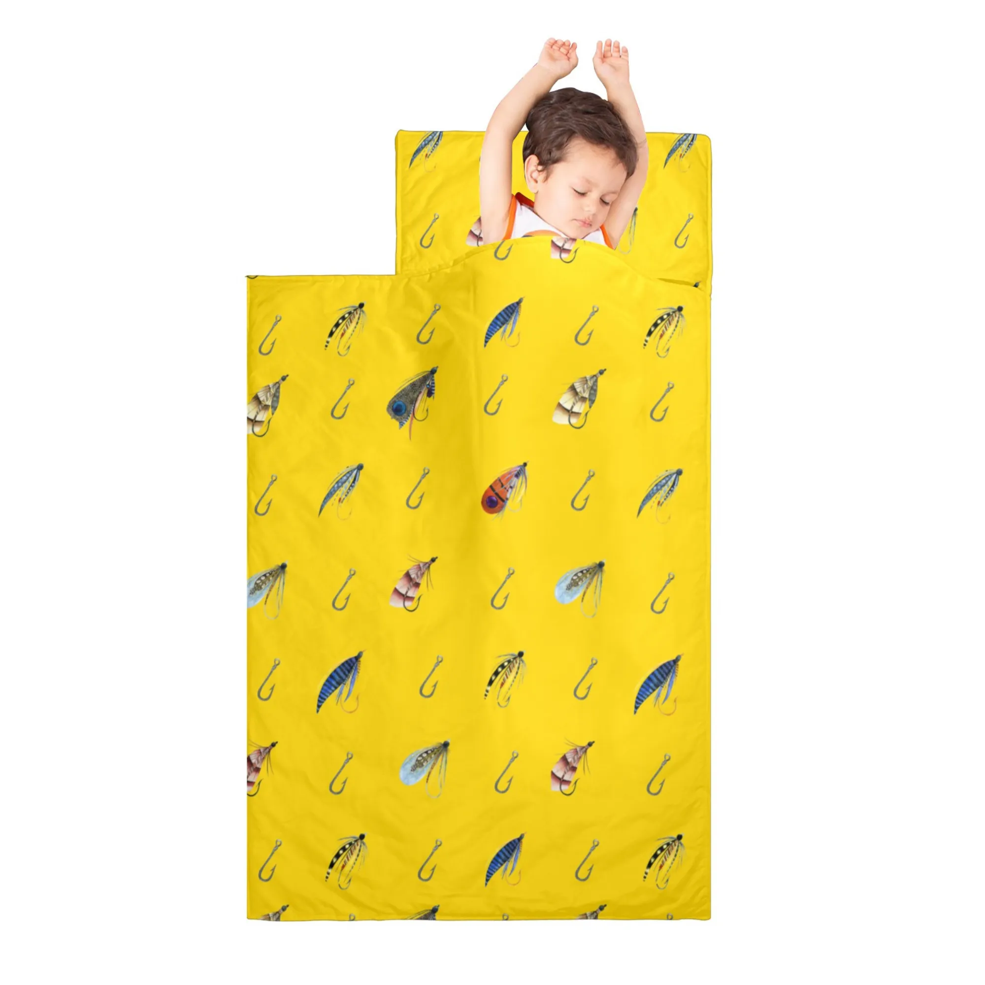 Parker Yellow Kids' Long Sleeping Bag | A Catchy Blend of Comfort & Style | Lightweight and Durable Sleeping Bag for Kids