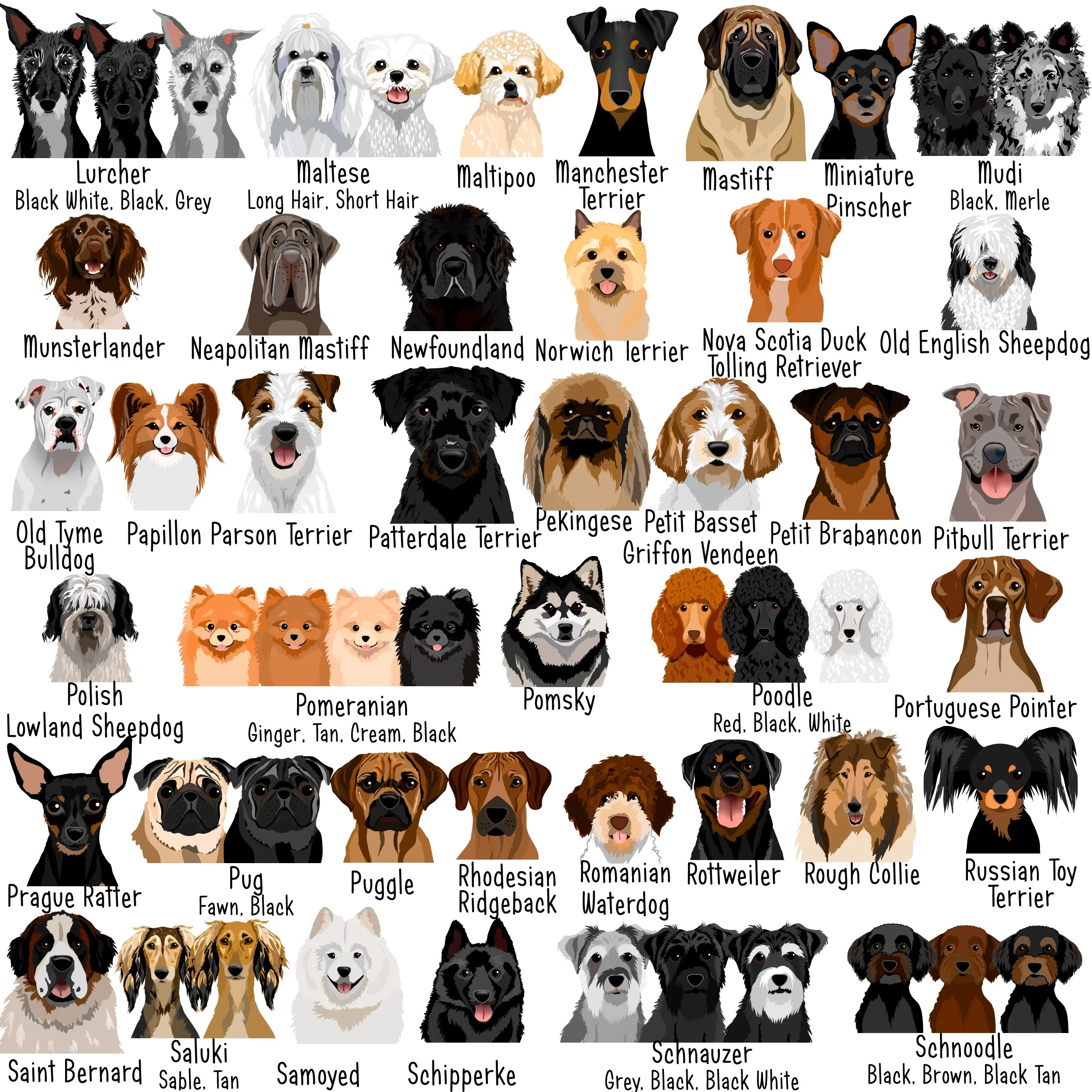 Personalised Party Dog Breed Christmas Decoration