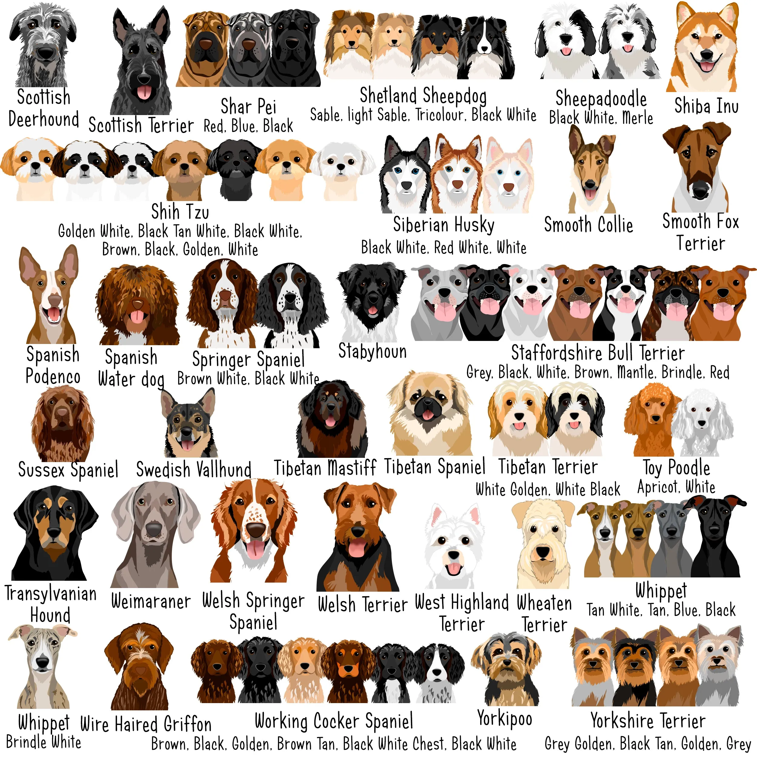 Personalised Party Dog Breed Christmas Decoration