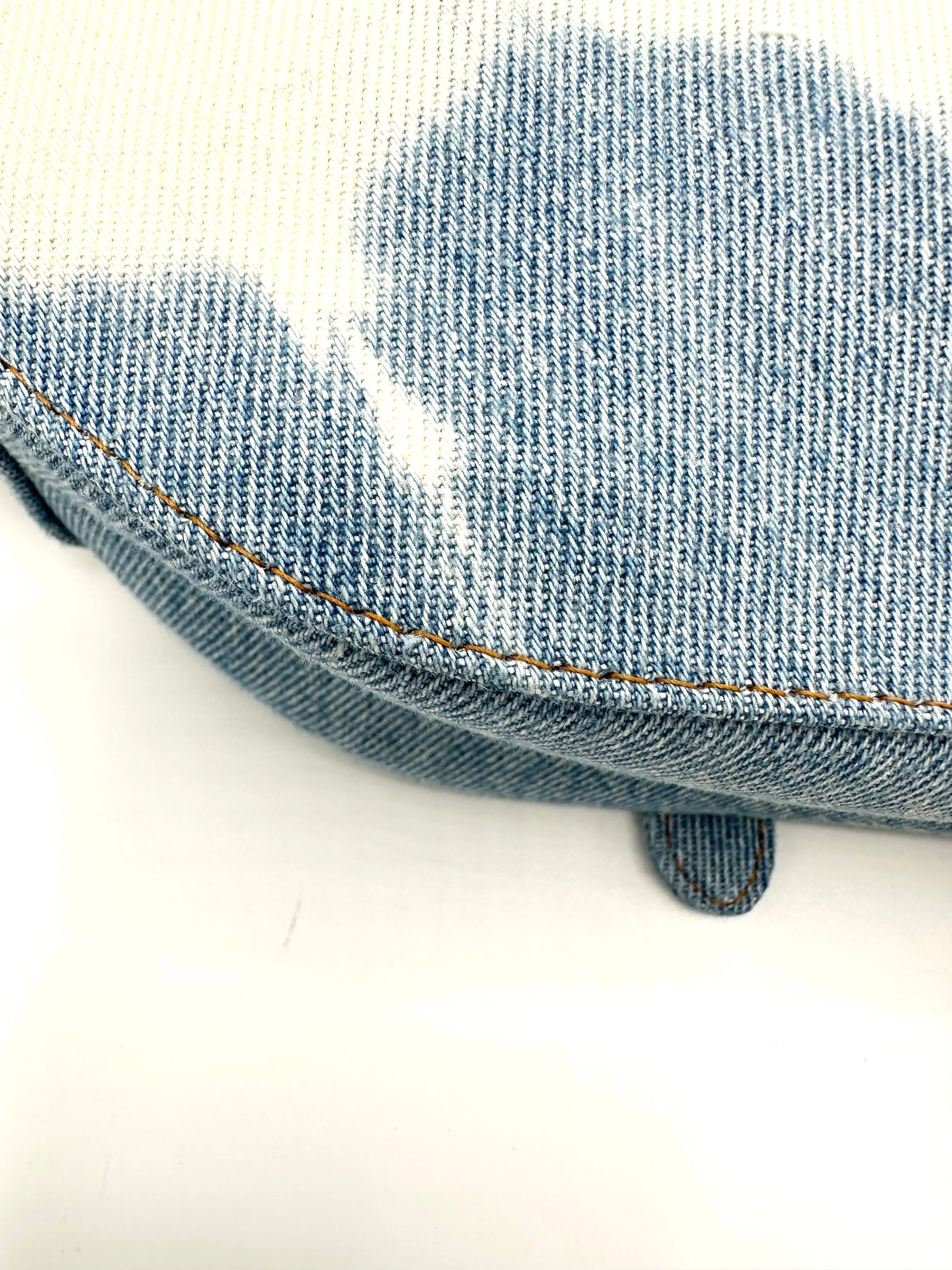 Rare Tye Die Denim Medium Saddle Bag w/Strap