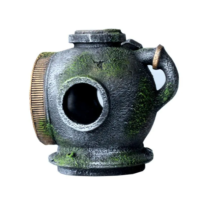 RQ22198 Helmet Aquarium Decoration 12x14x14cm