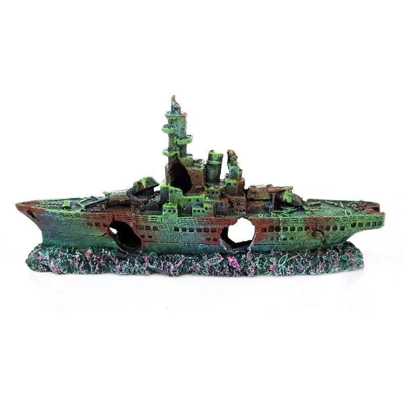 RQ552A Boat Aquarium Decoration 23x5x11cm