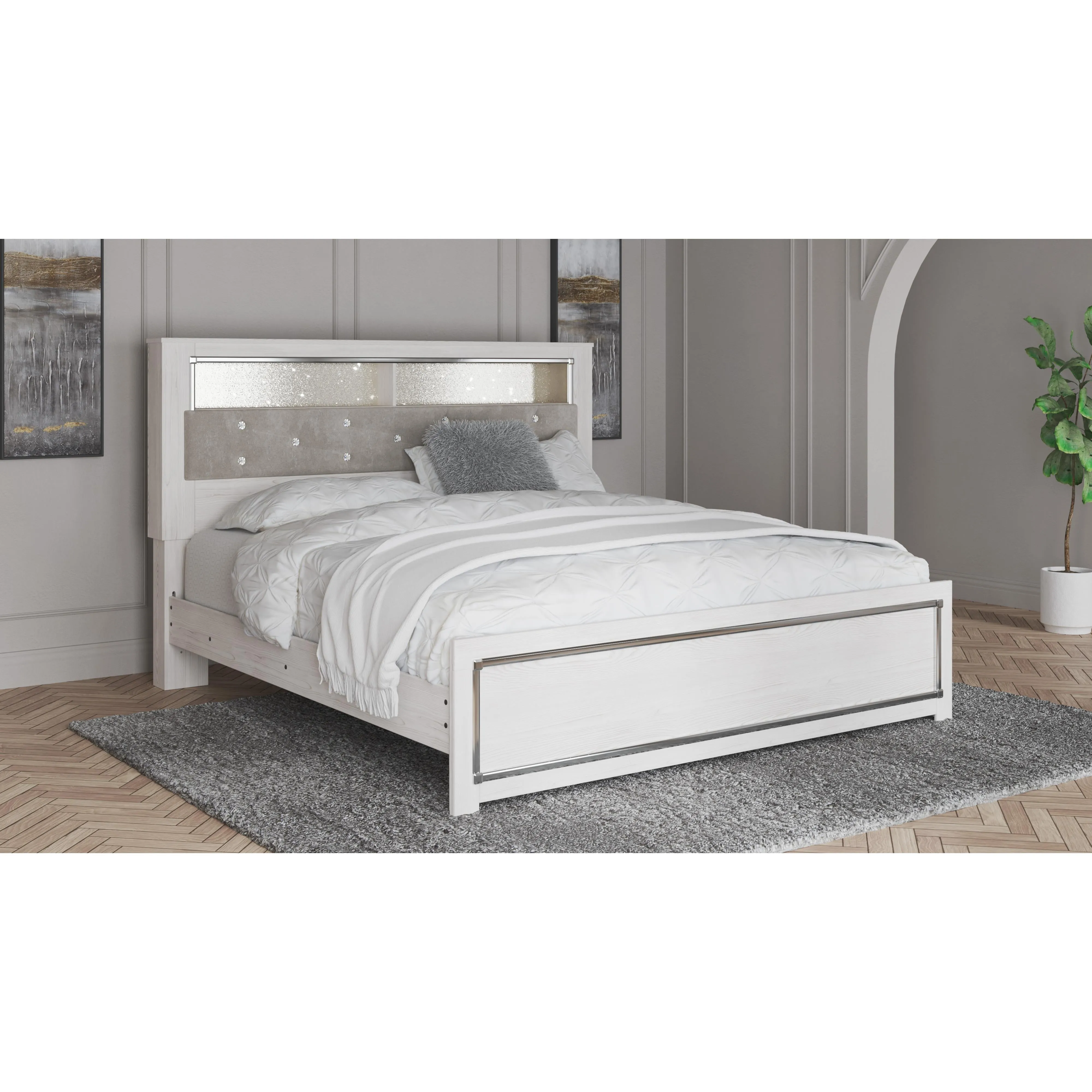 Signature Design by Ashley Altyra King Bookcase Bed B2640-69/B2640-56/B2640-97