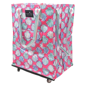 Simply Southern Pink Shell Printed Roll Tote Bag 0124-BAG-ROLLTOTE-SHELL