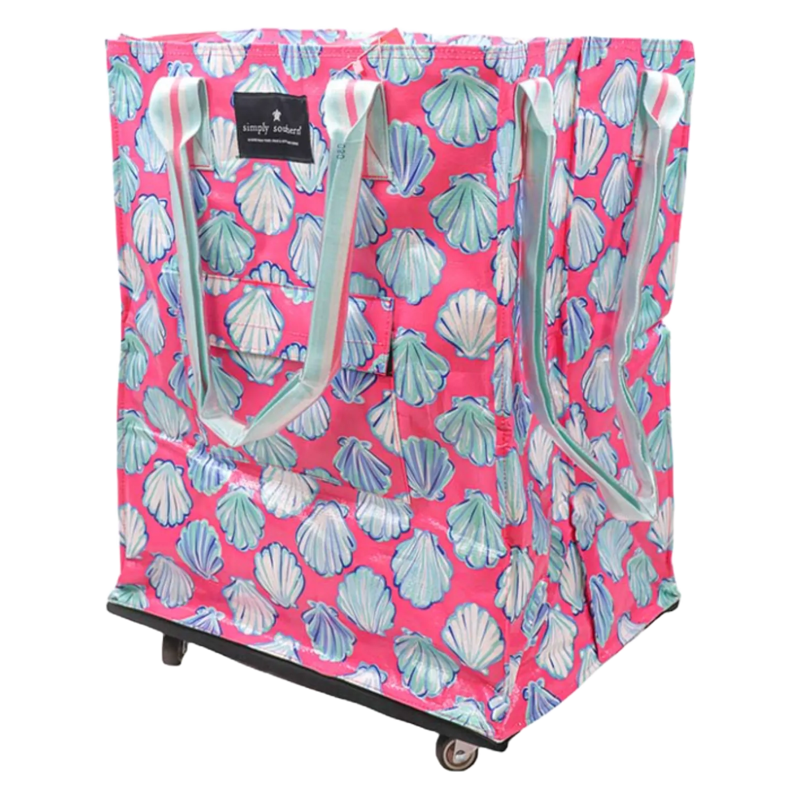 Simply Southern Pink Shell Printed Roll Tote Bag 0124-BAG-ROLLTOTE-SHELL