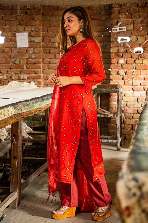 SootiSyahi'Kedar'ChanderiSilkKurti