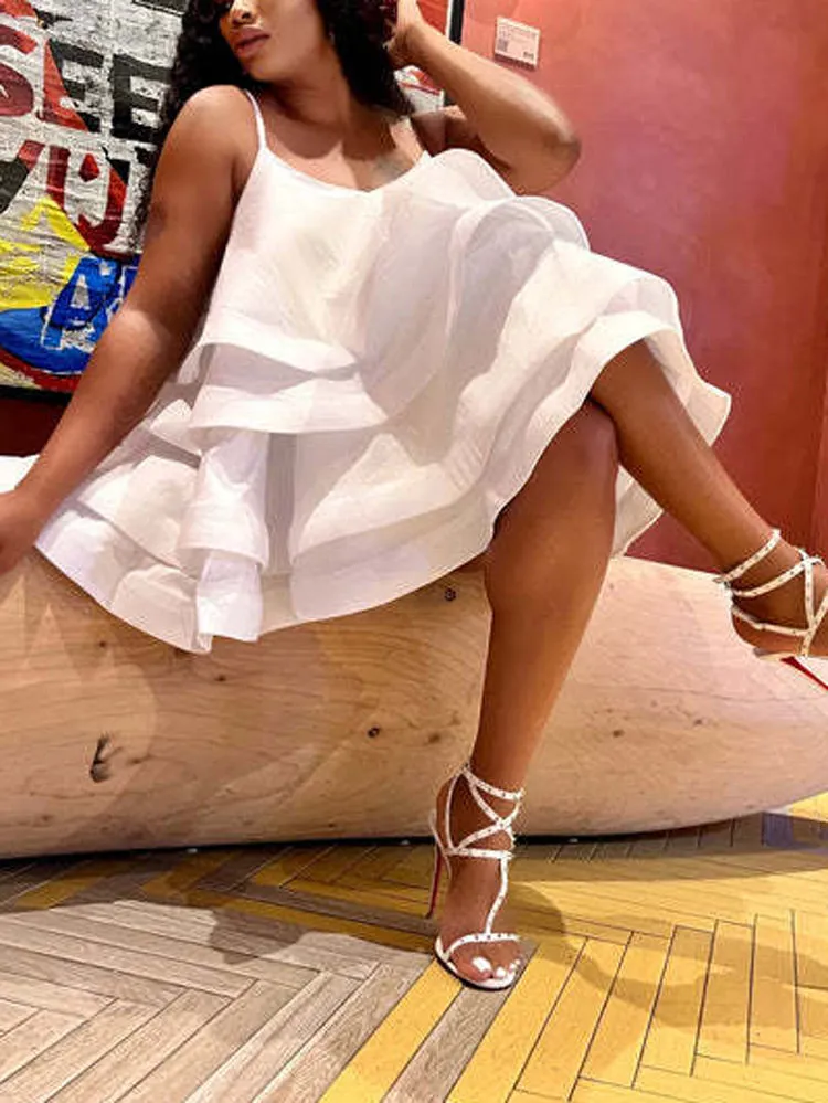 Spaghetti Strap Graceful Bodycon Midi Dress