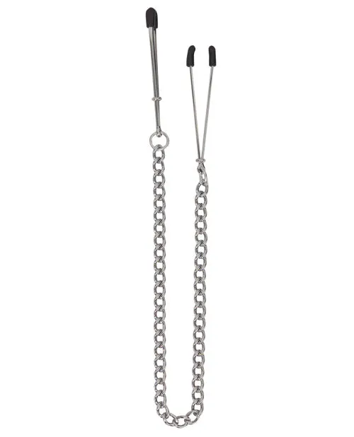 Spartacus Adjustable Tweezer Nipple Clamps w/Link Chain