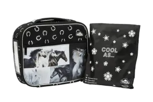 Spencil Big Cooler Lunch Bag   Chill Pack - Black & White Horses