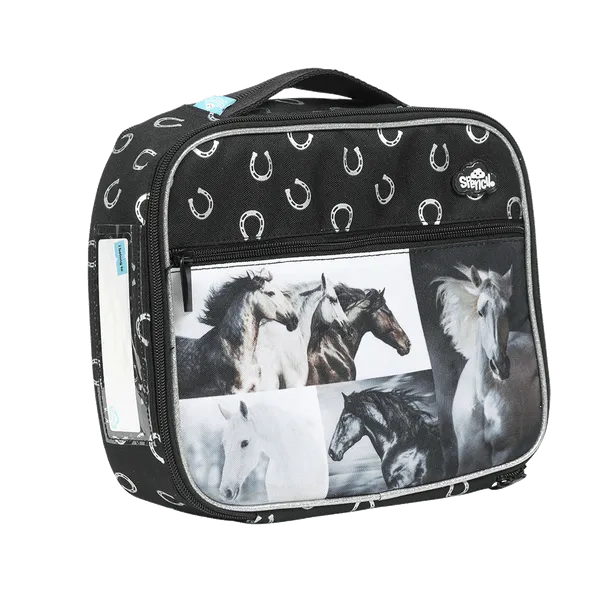 Spencil Big Cooler Lunch Bag   Chill Pack - Black & White Horses