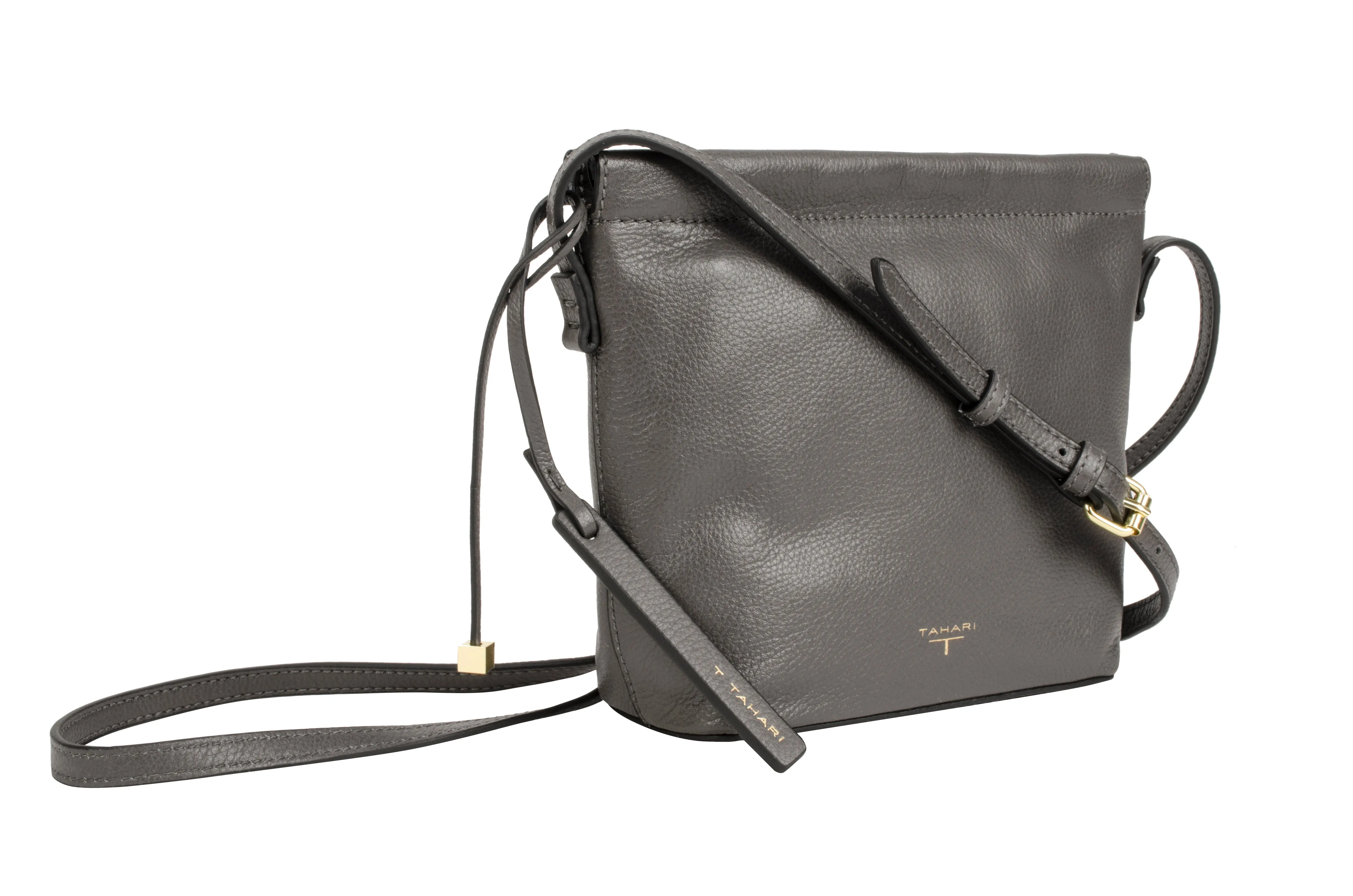 Tahari Sienna Bucket Leather Crossbody Bag