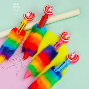 Unicorn 6 in 1 Fur Multicolor Ballpoints