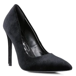 Velvet High Heeled Sandals