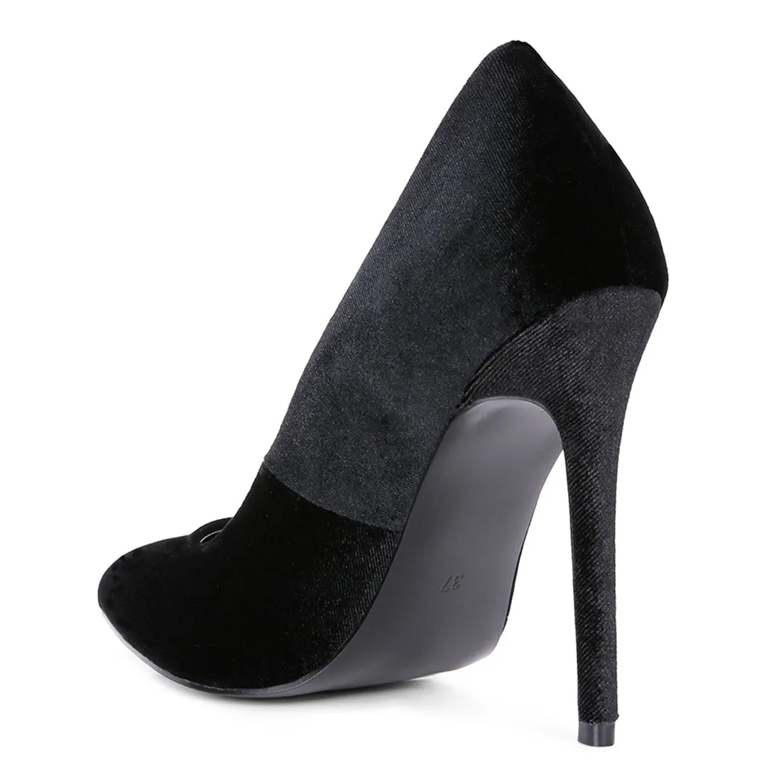 Velvet High Heeled Sandals