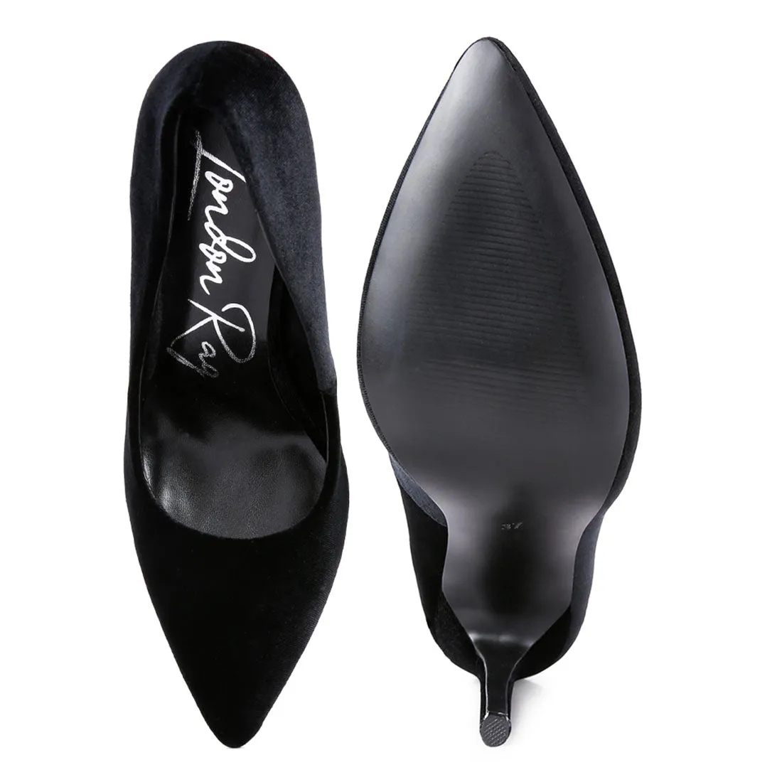 Velvet High Heeled Sandals