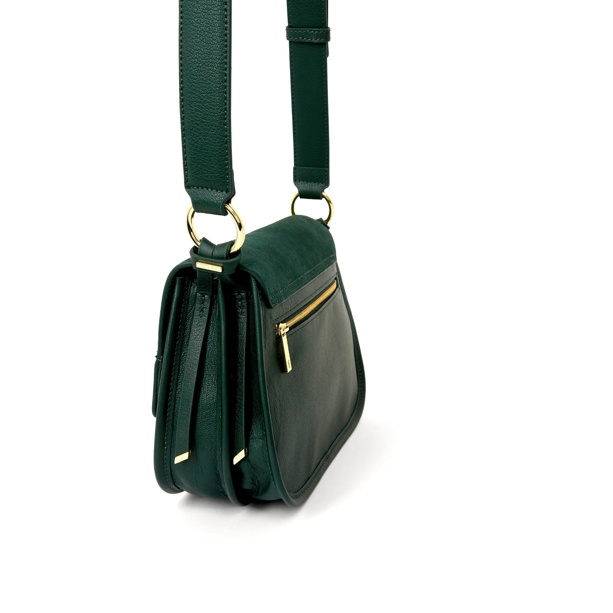 Women Harrlee-Long Tassel Saddle Xbody Bag - Dark-Green