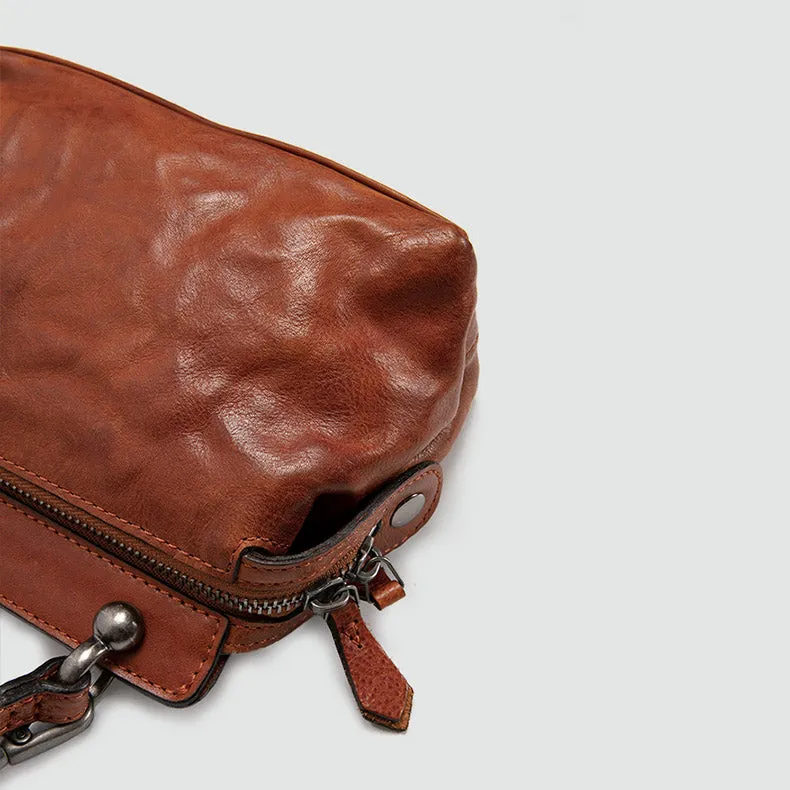 Women's Designer Tan Leather Crossbody Handbags Side Bag Purses for Womens