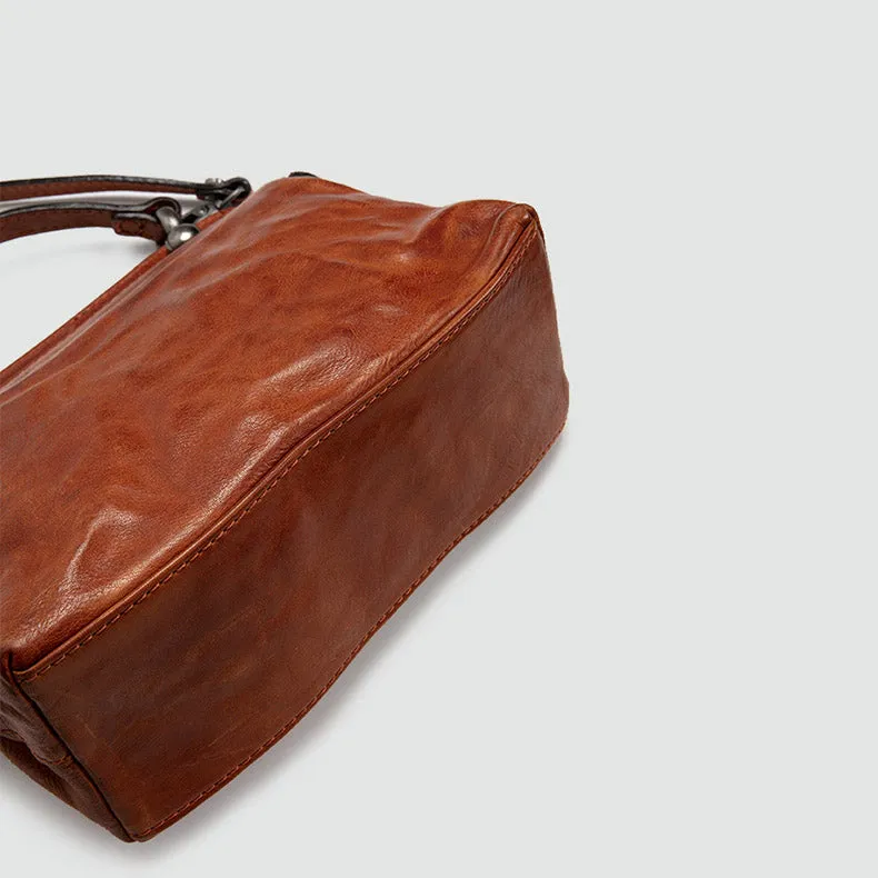 Women's Designer Tan Leather Crossbody Handbags Side Bag Purses for Womens