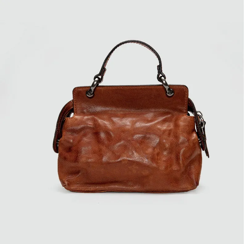 Women's Designer Tan Leather Crossbody Handbags Side Bag Purses for Womens
